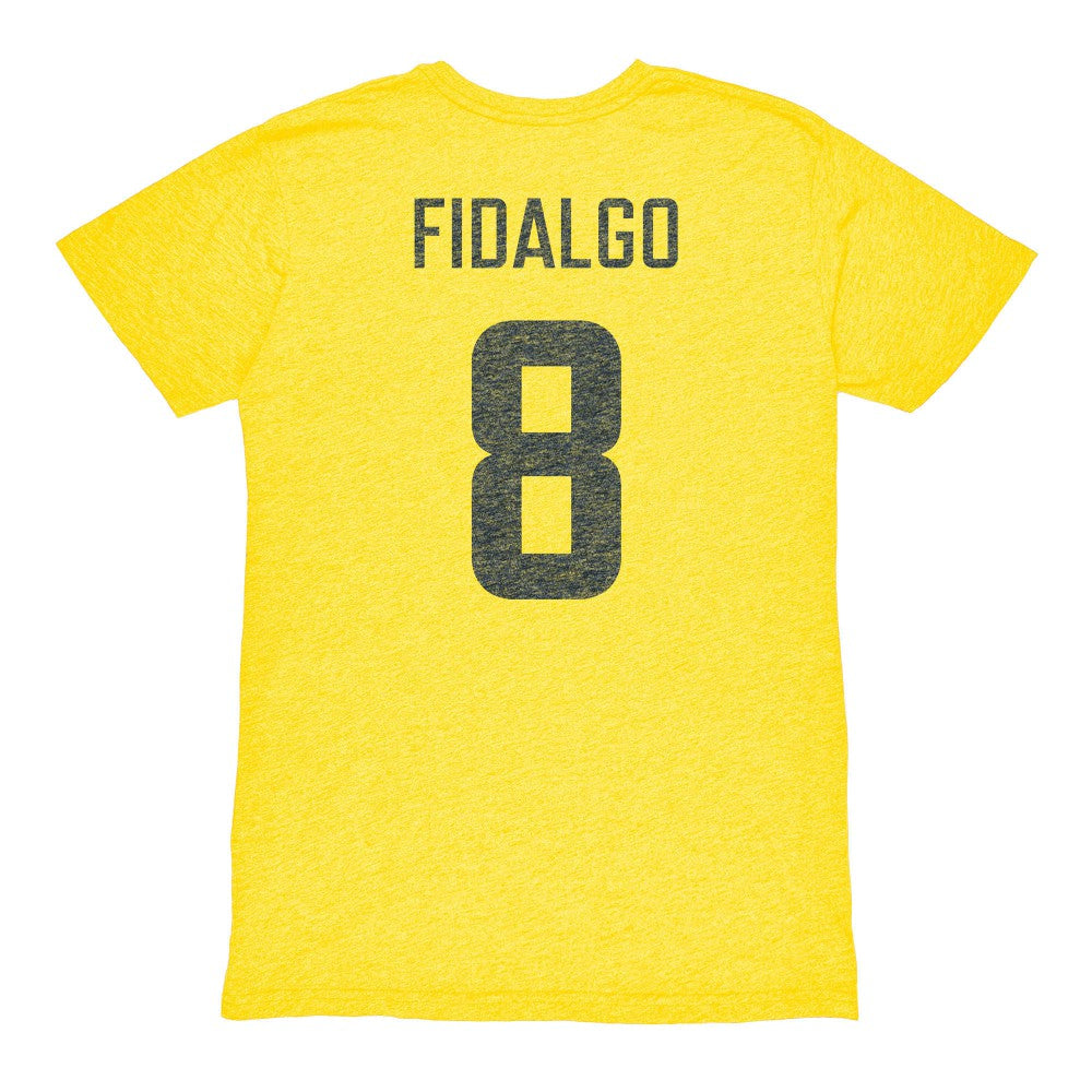 Álvaro Fidalgo Club America 1863FC Retro Player Name & Number Tri-Blend T-Shirt - Yellow for sale