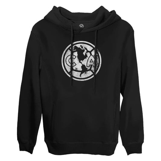 Club America 1863FC Mono Badge Fleece Pullover Hoodie Sweatshirt - Black for sale