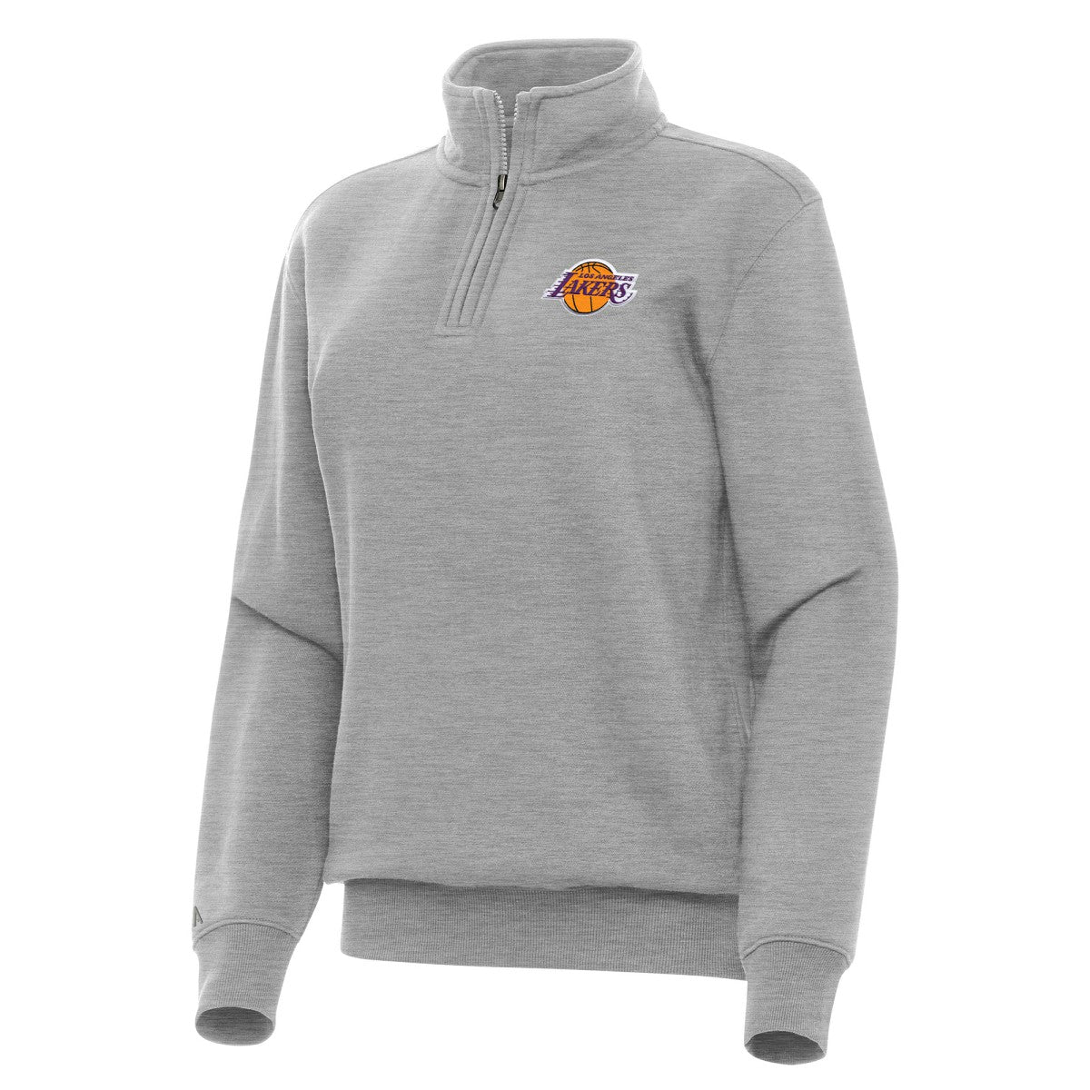 Los Angeles Lakers Antigua Women's Victory Quarter-Zip Sweatshirt - Heather Gray sale