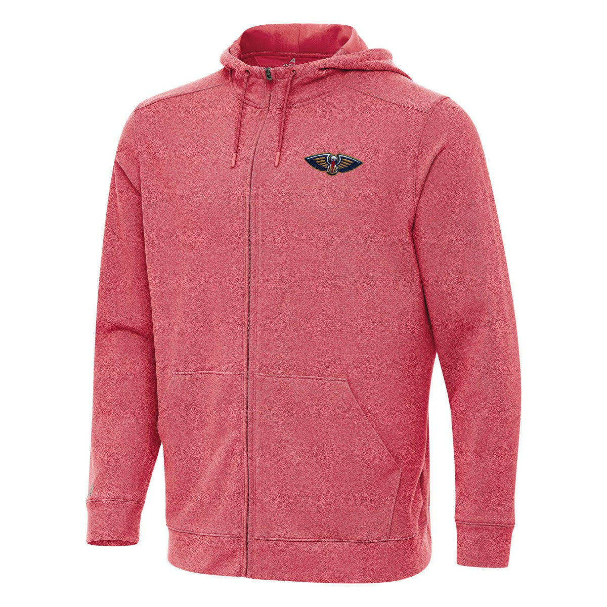 New Orleans Pelicans Antigua Effortless Full-Zip Hoodie Jacket - Heather Red for sale