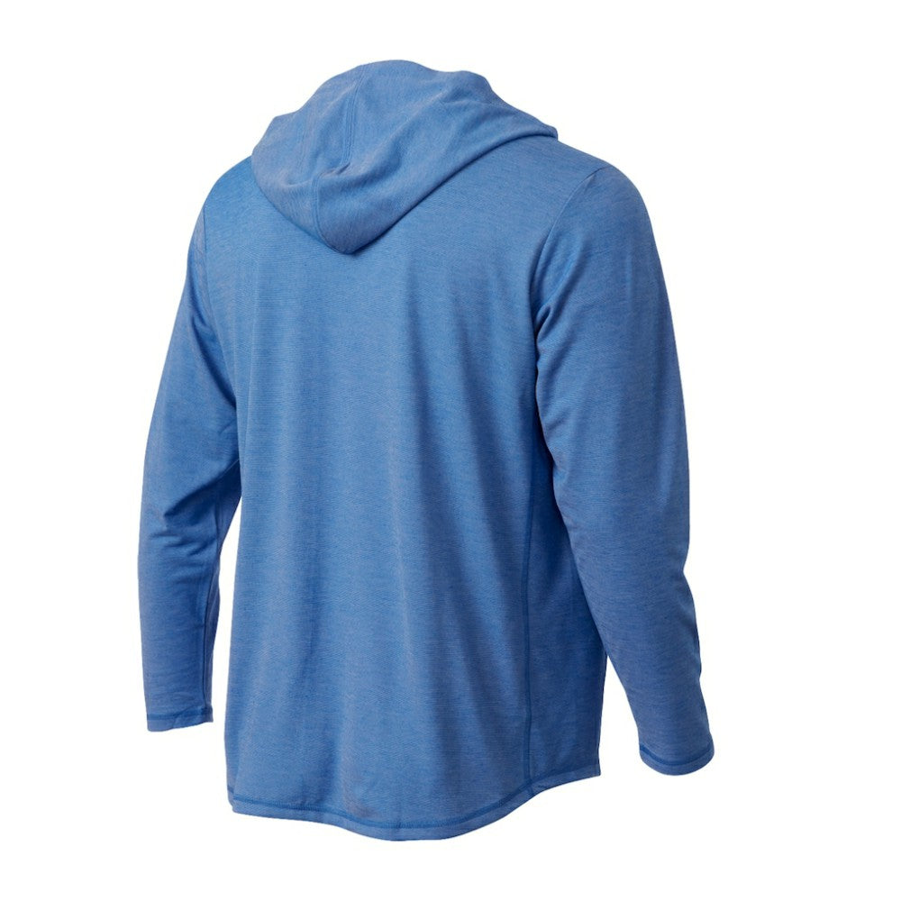 Toronto Blue Jays Butter Stripe Tri-Blend Long Sleeve Hoodie T-Shirt - Royal