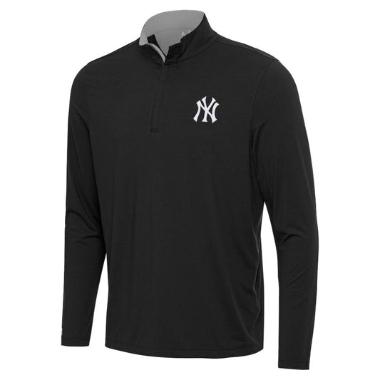 New York Yankees Antigua Content Quarter-Zip Top - Black