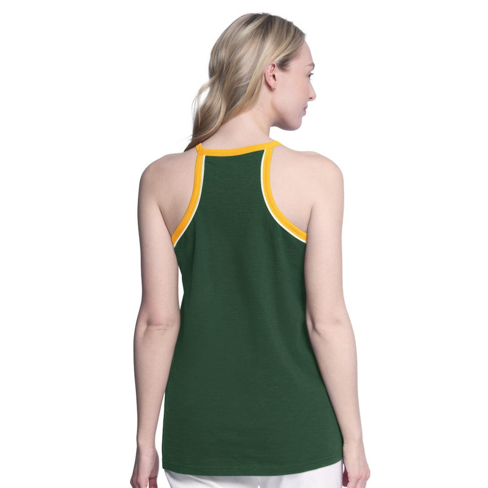 Athletics G-III 4Her by Carl Banks Women's Curveball Racerback Tank Top - Green
