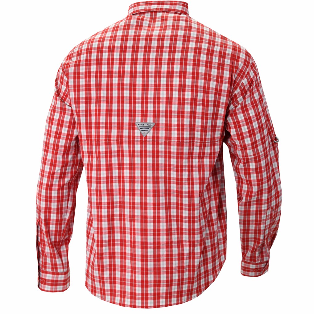 Miami Heat Super Tamiami Omni-Shade Long Sleeve Button-Down Shirt - Red | Columbia sale