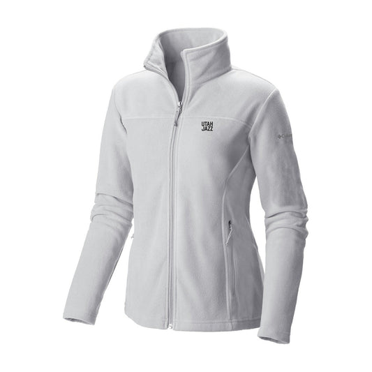 Utah Jazz Women's Give & Go II Fleece Full-Zip Jacket - White | Columbia shop