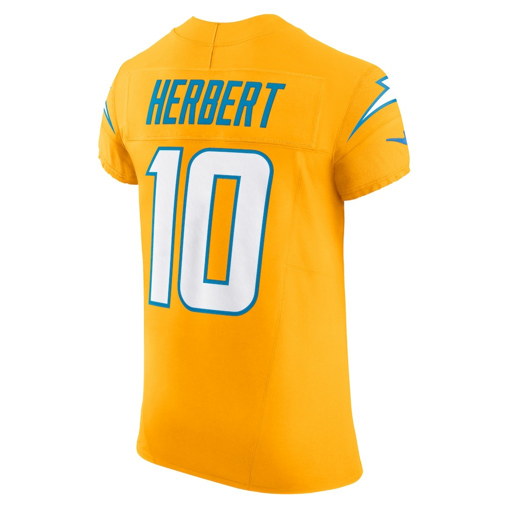 Justin Herbert Los Angeles Chargers Alternate Charger Power Vapor F.U.S.E. Elite Jersey - Gold | Nike outlet