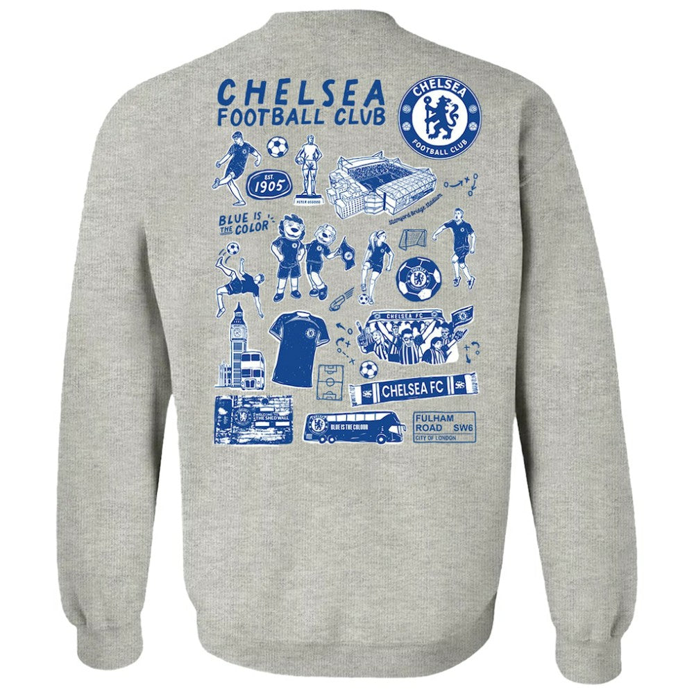 Chelsea Vive La Fete Women's Impressions Artwork Pullover Sweatshirt - Gray shop
