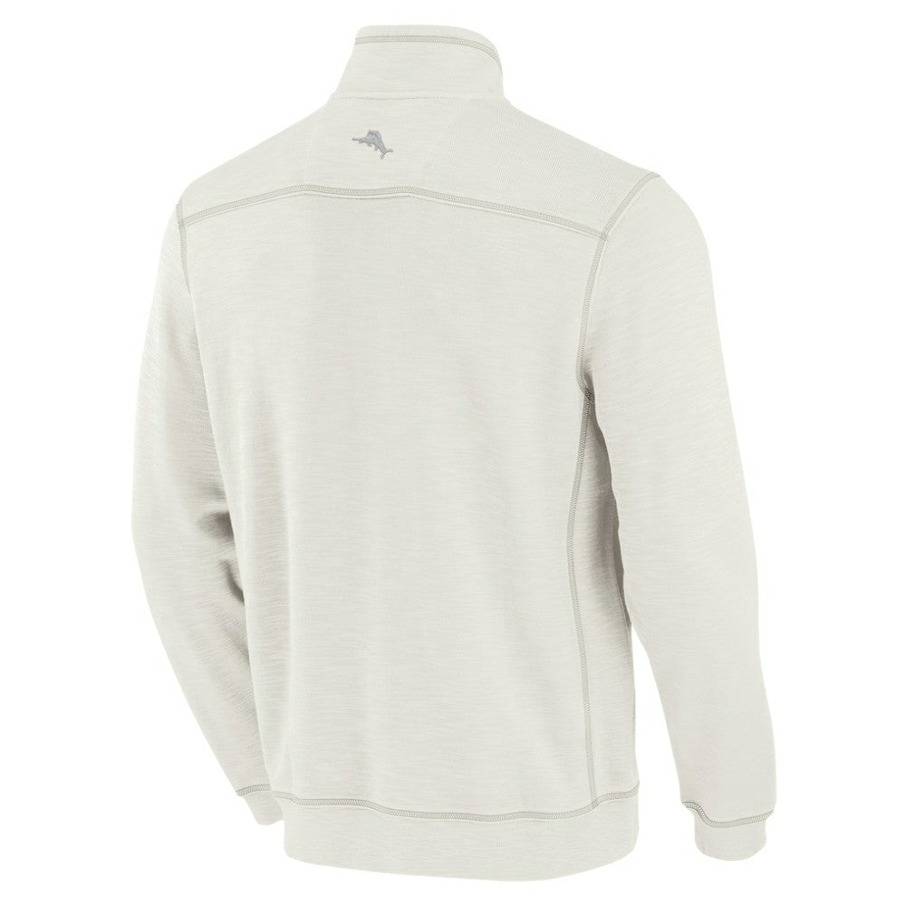 San Francisco Giants Tommy Bahama Sport Tobago Bay Tri-Blend Half-Zip Sweatshirt - Cream
