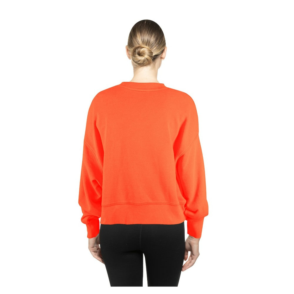 San Francisco Giants Women's Boxy Mineral Wash Dolmen Sleeve Cropped Sweatshirt - Orange | New Era