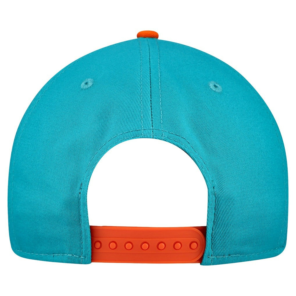 Miami Dolphins New Era Arch COOLERA 9FORTY A-Frame M-Crown Adjustable Hat - Aqua on sale