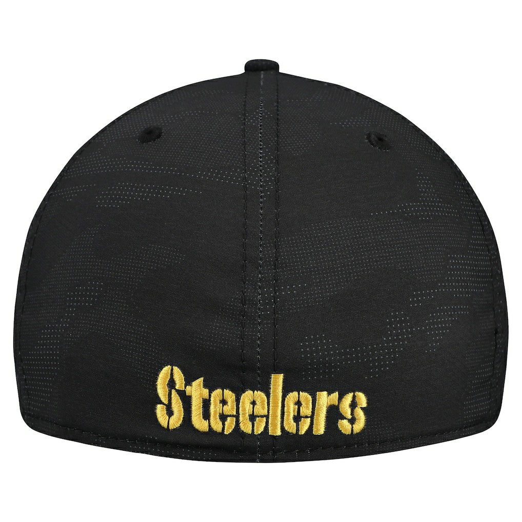 Pittsburgh Steelers New Era Tonal Camo 39THIRTY Stretch Fit Hat - Black on sale