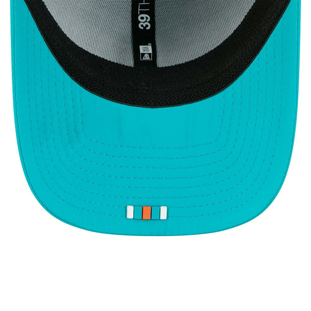 Miami Dolphins New Era 2025 Sideline 39THIRTY Flex Hat - Aqua cheap