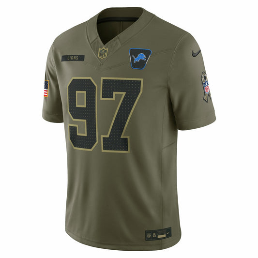 Aidan Hutchinson Detroit Lions 2025 Salute to Service Limited Jersey - Olive | Nike on sale
