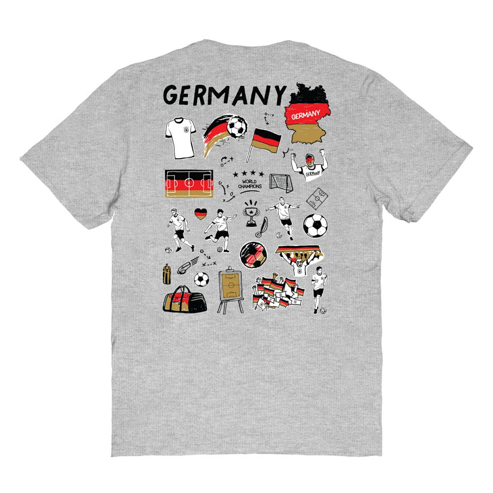 Germany National Team Vive La Fete Women's Impressions Artwork T-Shirt - Heather Gray shop