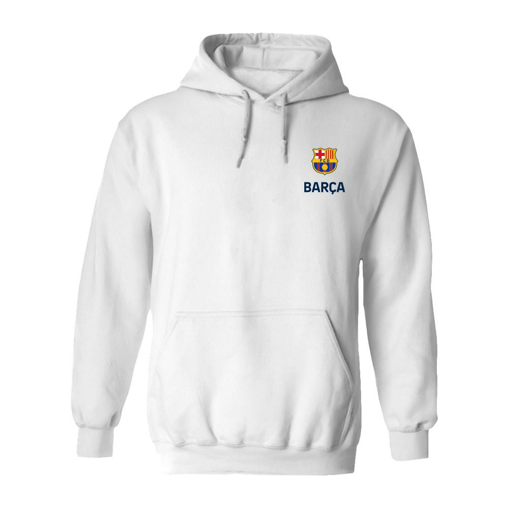 Barcelona Vive La Fete Women's Color Badge Pullover Hoodie - White on sale