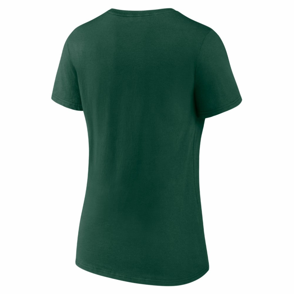 Athletics Women's Logo V-Neck T-Shirt - Green