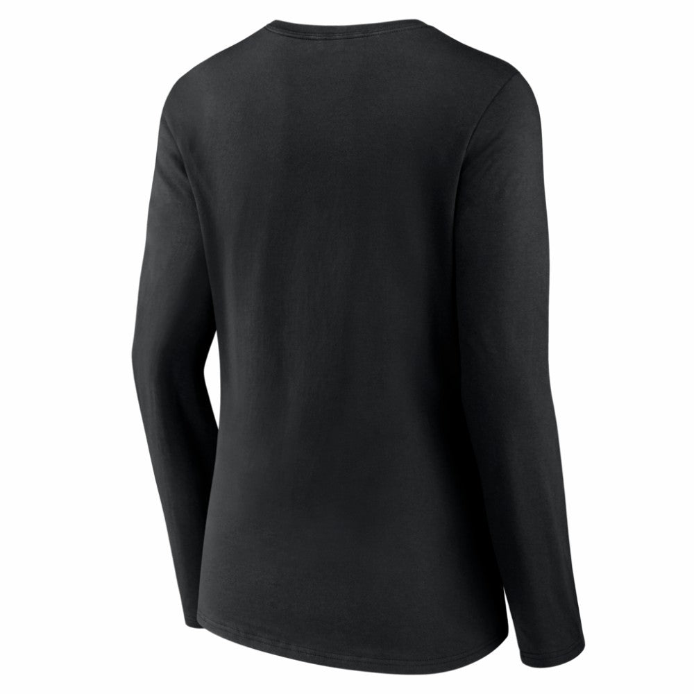 Chicago White Sox Women's Logo Long Sleeve V-Neck T-Shirt - Black