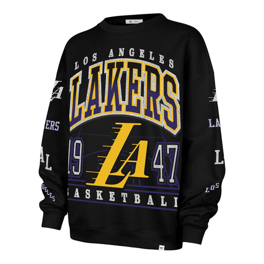 Los Angeles Lakers '47 Women's 2025/26 City Edition Go Big Oversized Sweatshirt - Black | 47 brand shop