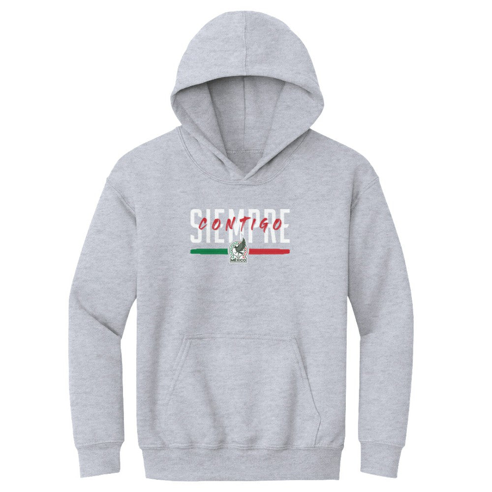 Mexico National Team 500 Level Youth Siempre Contigo Pullover Hoodie - Gray discount
