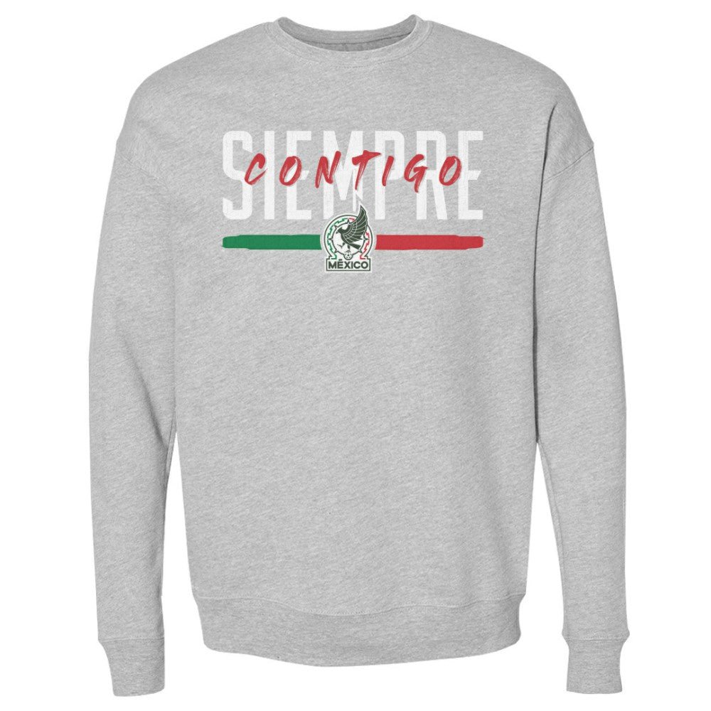 Mexico National Team 500 Level Siempre Contigo Crewneck Sweatshirt - Heather Gray discount