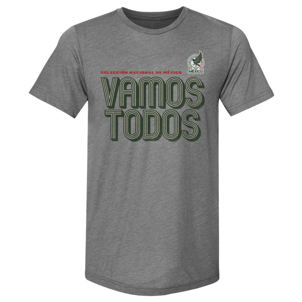 Mexico National Team 500 Level Vamos Todos Premium Tri-Blend T-Shirt - Gray on sale