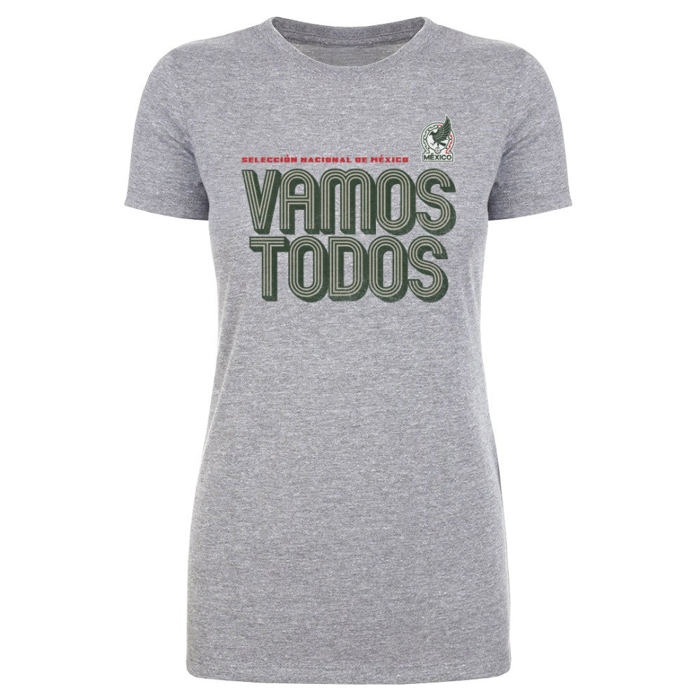 Mexico National Team 500 Level Women's Vamos Todos Inline Bold T-Shirt - Heather Gray sale