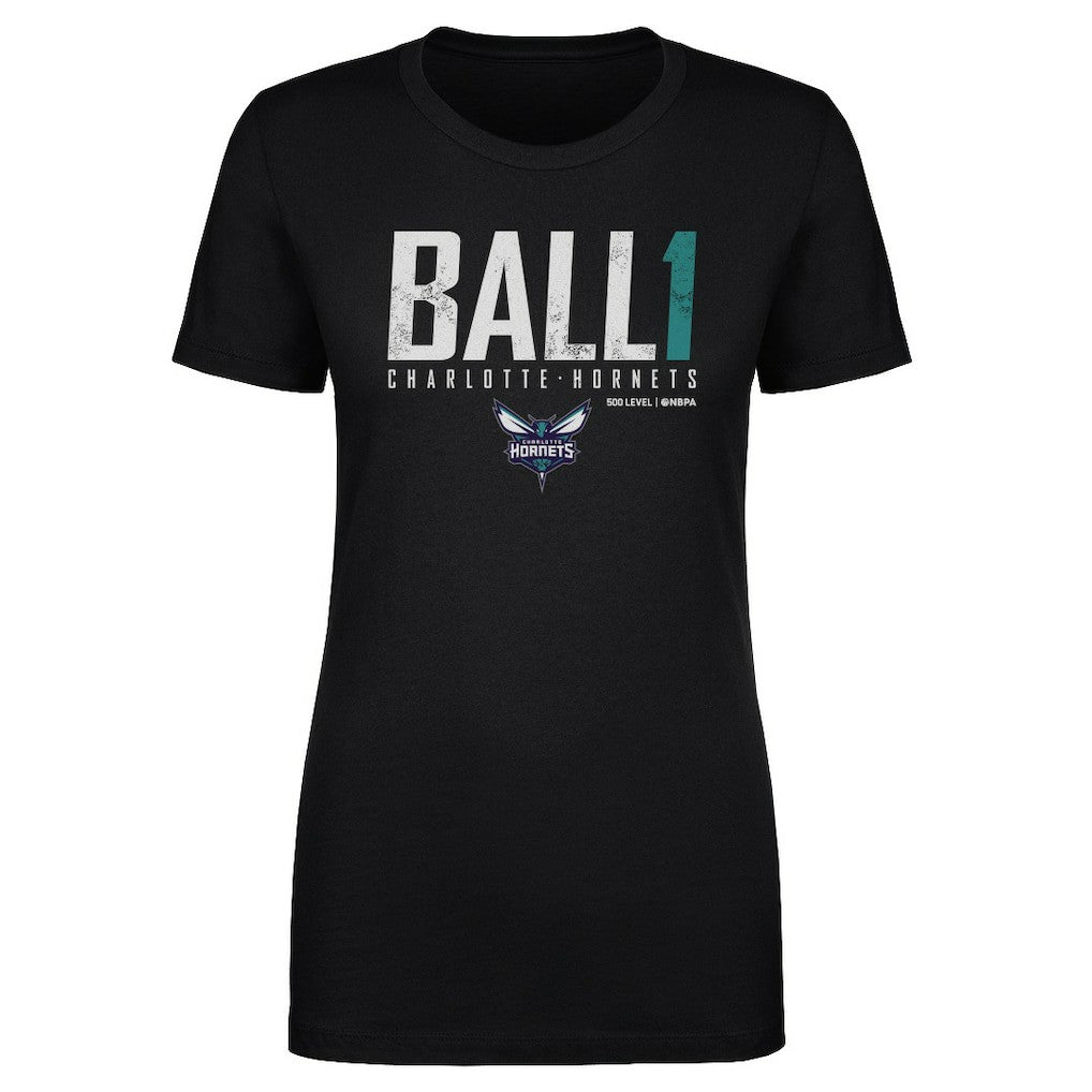LaMelo Ball Charlotte Hornets 500 Level Women's Elite T-Shirt - Black shop