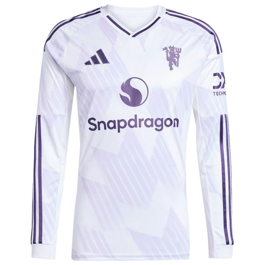 Manchester United 2025/26 Away Replica Long Sleeve Jersey - White | Adidas for sale