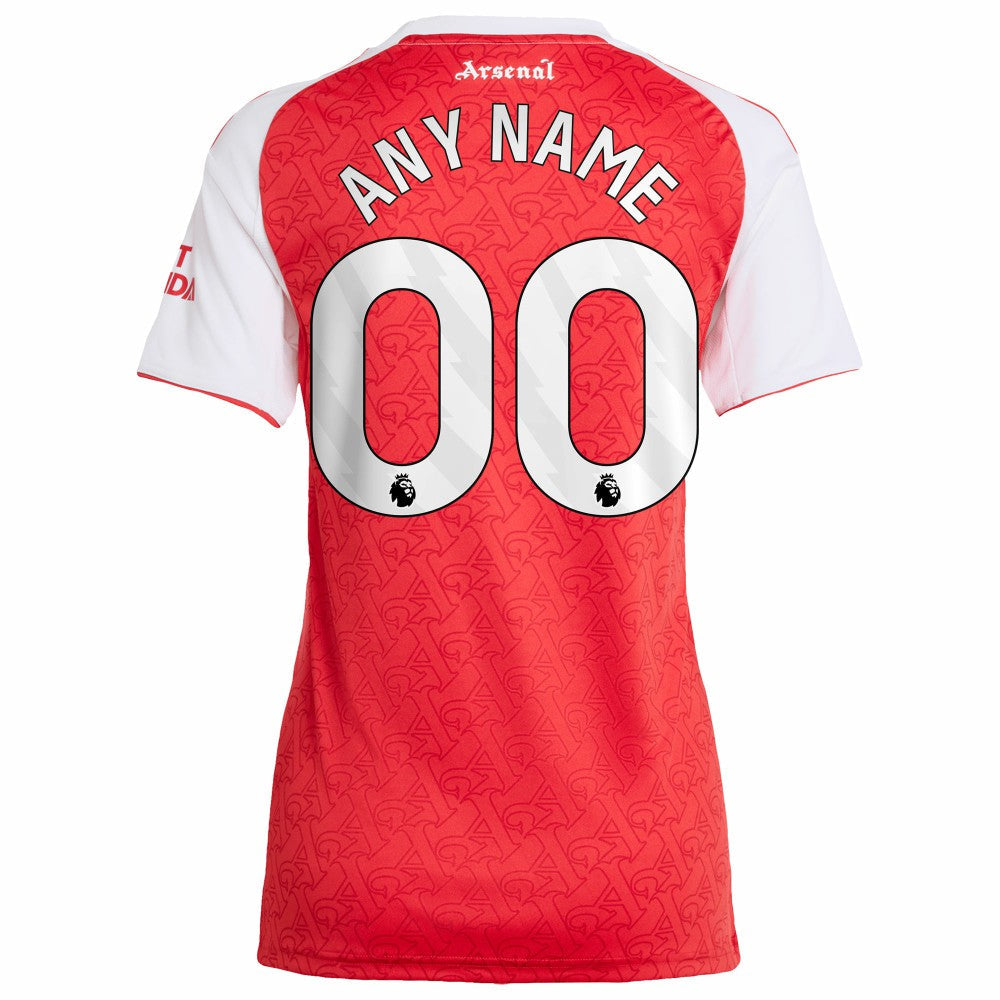 Arsenal Women's 2025/26 Home Replica Custom Jersey - Red | Adidas cheap