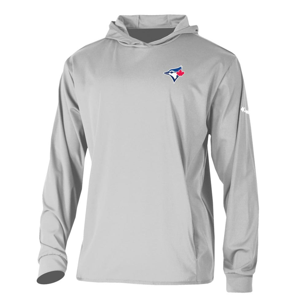 Toronto Blue Jays Long Drive Pullover Hoodie - Gray | Columbia