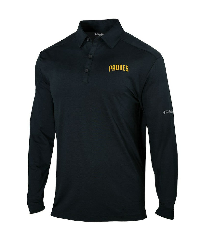 San Diego Padres Omni-Wick Pin High Long Sleeve Polo - Black | Columbia