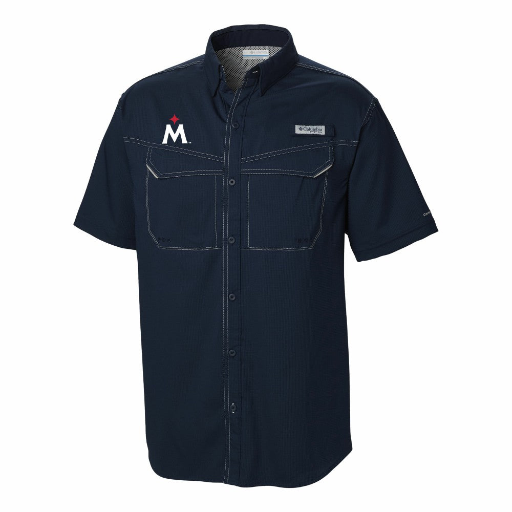 Minnesota Twins Omni-Wick Low Drag Offshore Button-Up Shirt - Navy | Columbia