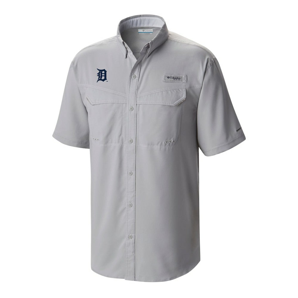 Detroit Tigers Omni-Wick Low Drag Offshore Button-Up Shirt - Gray | Columbia