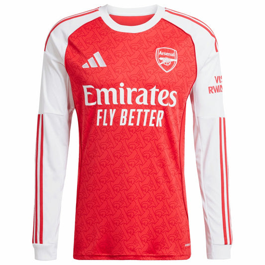 Bukayo Saka Arsenal 2025/26 Home Replica Long Sleeve Player Jersey - Red | Adidas for sale
