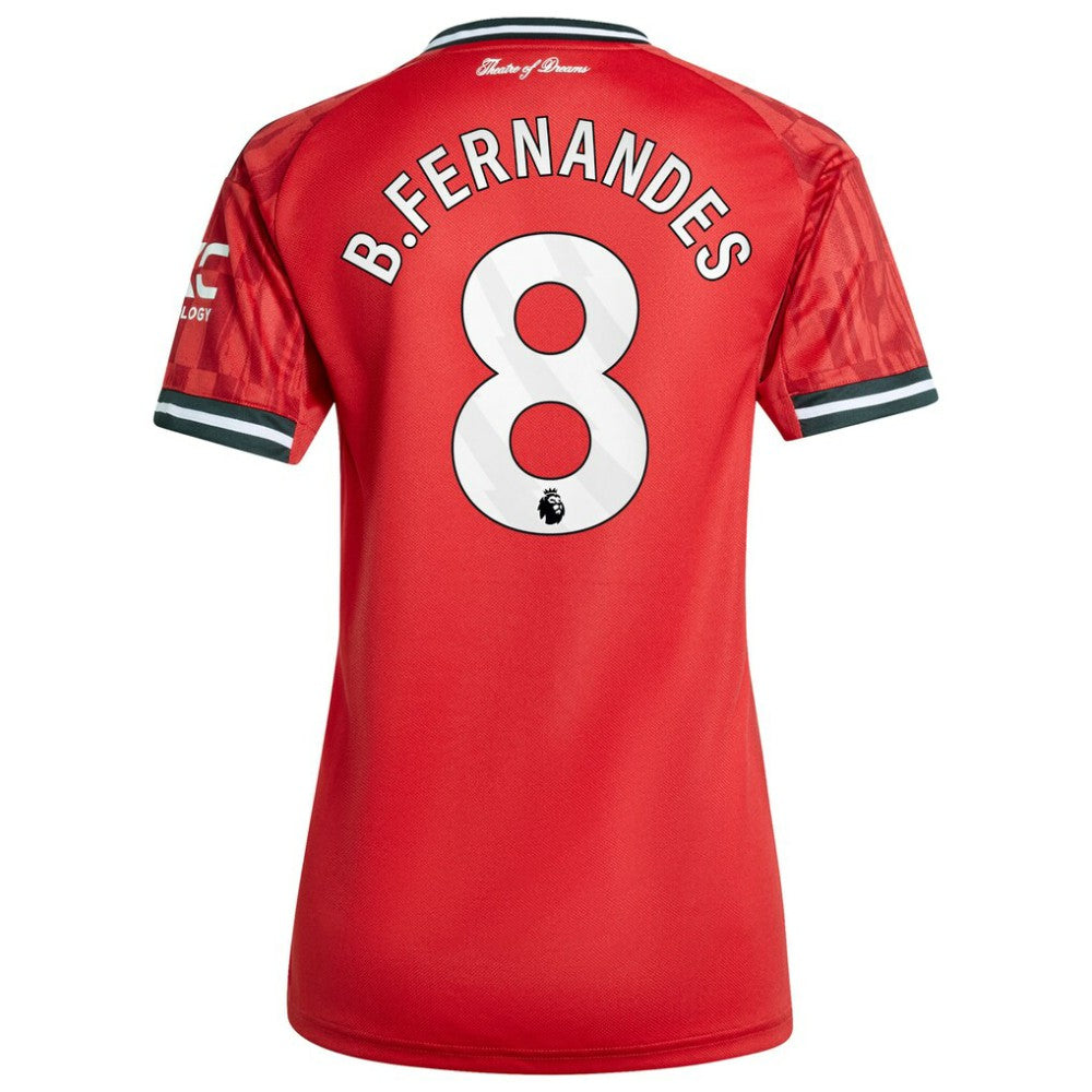 Bruno Fernandes Manchester United Women's Home 2025/26 Replica Player Jersey - Red | Adidas outlet