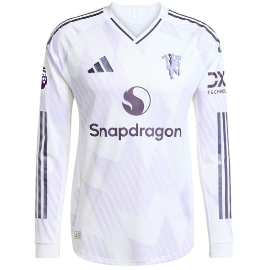 Manchester United 2025/26 Away Long Sleeve Custom Jersey - White | Adidas on sale