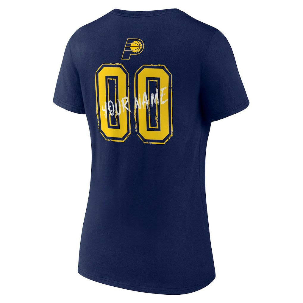 Indiana Pacers Women's Hustle Custom V-Neck T-Shirt - Navy shop