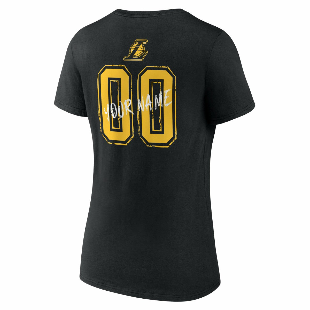 Los Angeles Lakers Women's Hustle Custom V-Neck T-Shirt - Black cheap