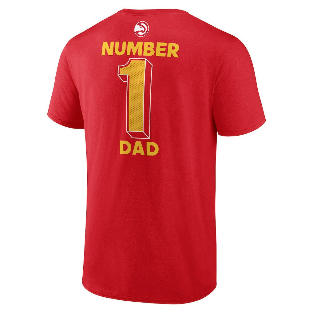 Atlanta Hawks #1 Dad Jersey T-Shirt - Red for sale