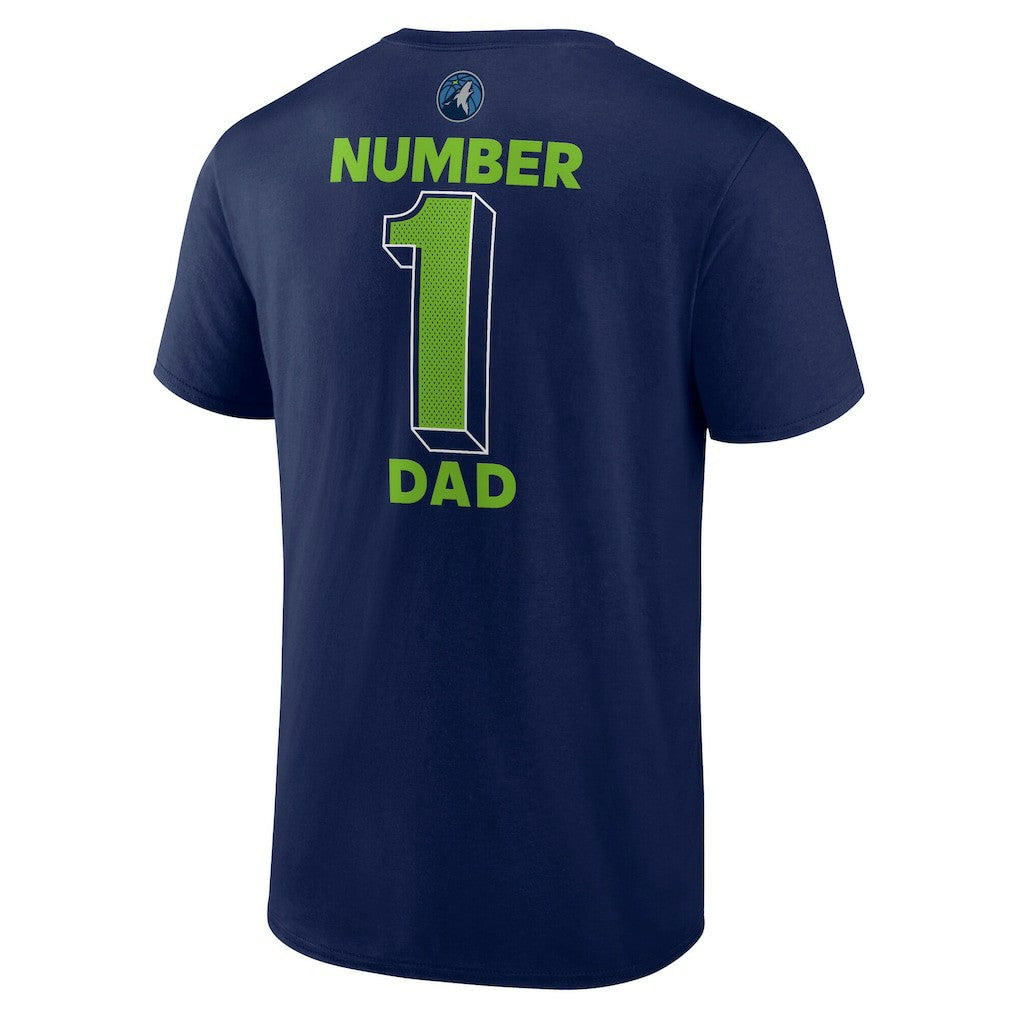Minnesota Timberwolves #1 Dad Jersey T-Shirt - Navy cheap