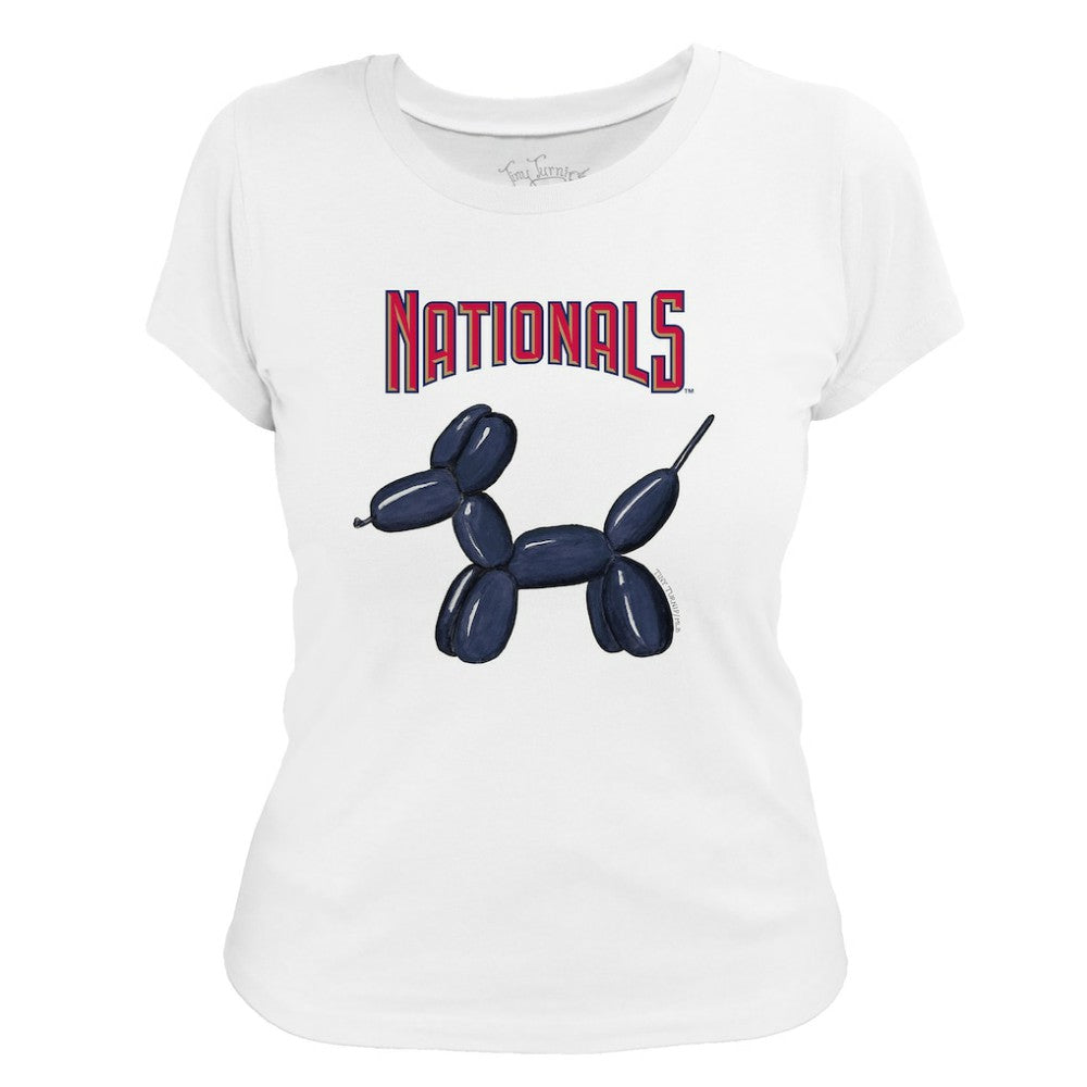 Washington Nationals Tiny Turnip Women's Balloon Dog T-Shirt - White