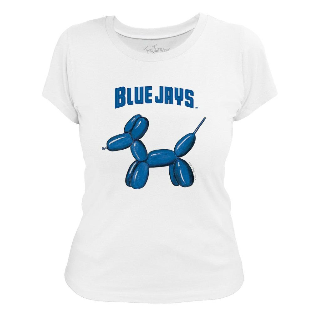 Toronto Blue Jays Tiny Turnip Women's Balloon Dog T-Shirt - White
