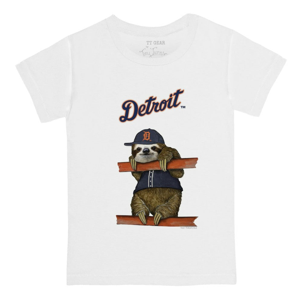 Detroit Tigers Tiny Turnip Youth Sloth T-Shirt - White