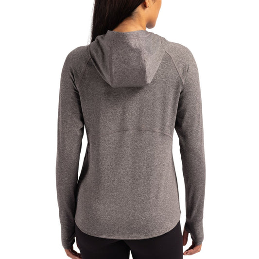 Tampa Bay Buccaneers Cutter & Buck Women's Primary Logo Adapt Knit Recycled Raglan Pullover Hoodie - Heather Charcoal discount