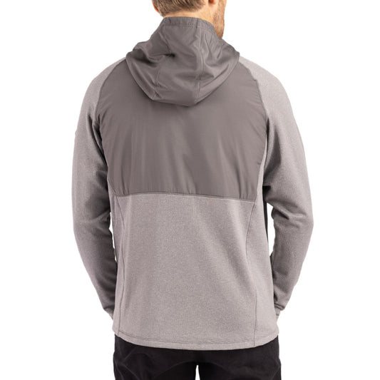 Tampa Bay Buccaneers Cutter & Buck Peshastin Eco Fleece Recycled Raglan Full-Zip Tri-Blend Hybrid Jacket - Heather Gray discount