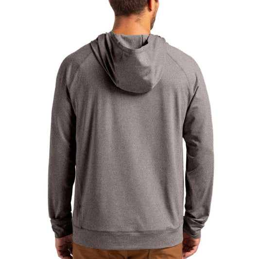 San Francisco 49ers Cutter & Buck Adapt Historic Knit Recycled Raglan Pullover Hoodie - Heather Gray online