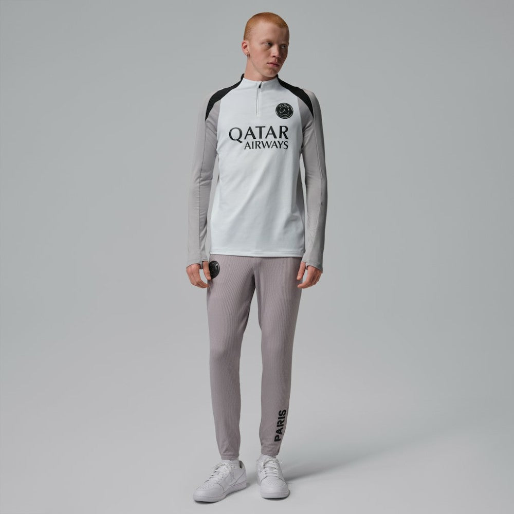 Paris Saint-Germain Jordan Brand Men's Strike Drill Quarter-Zip Long Sleeve Dri-FIT Top - White | Jordan outlet