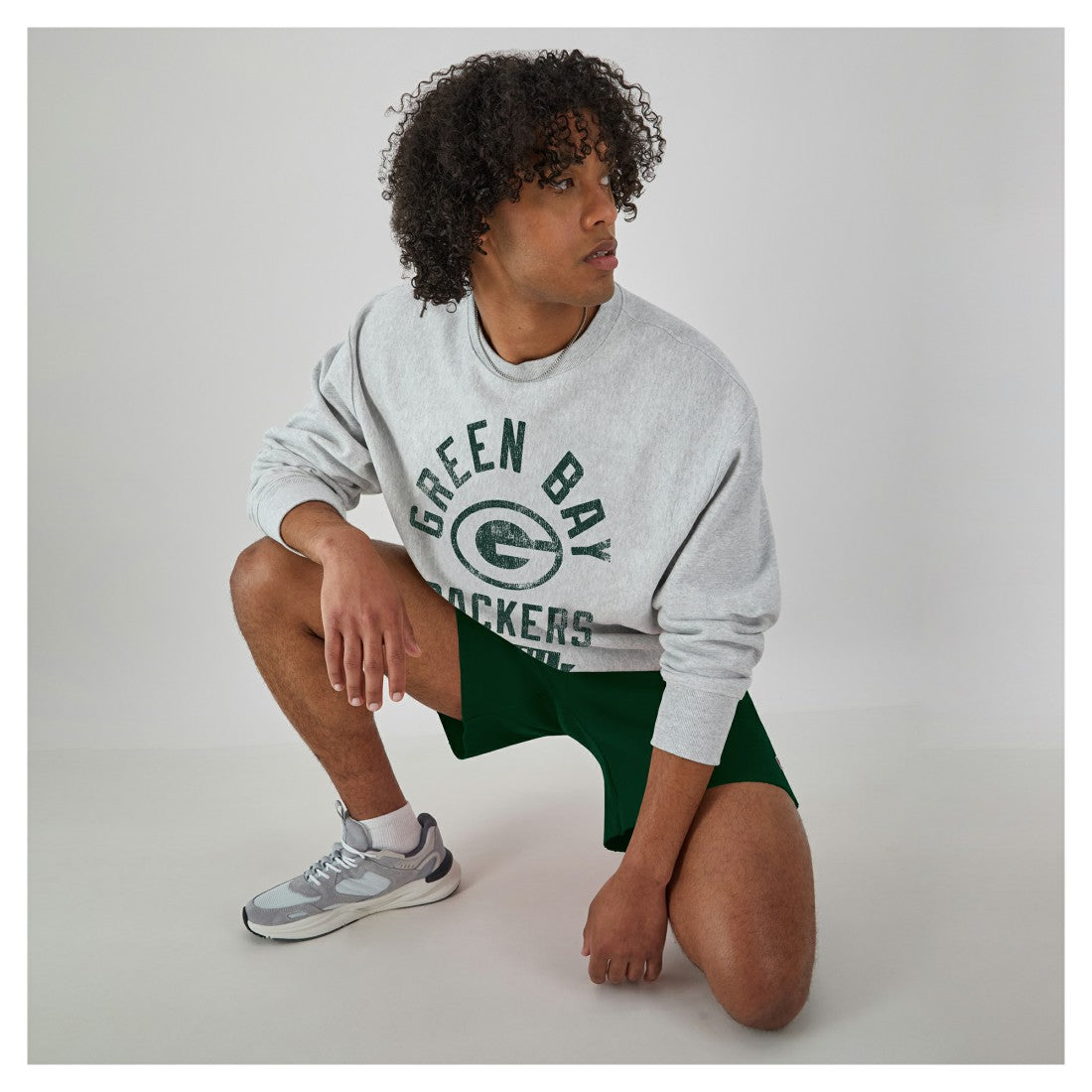 Green Bay Packers Champion Reverse Weave Fleece Pullover Sweatshirt - Heather Gray outlet