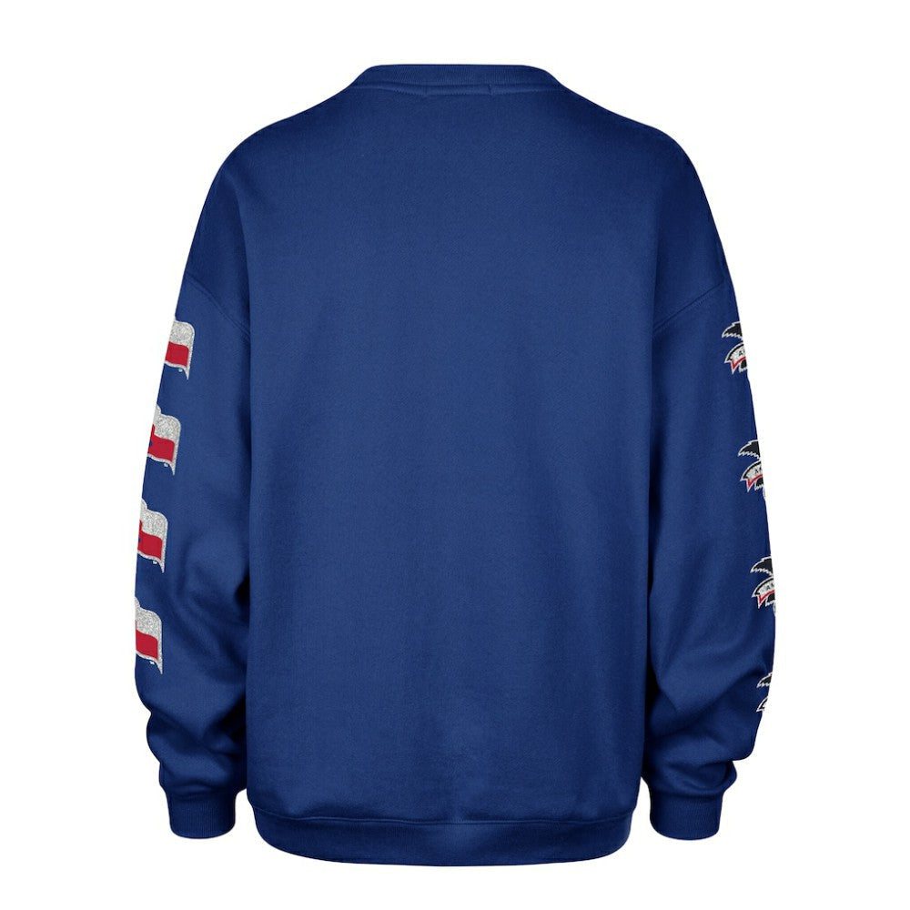 Texas Rangers Women's Trendy Team Go Big Oversized Sweatshirt - Royal | 47 brand