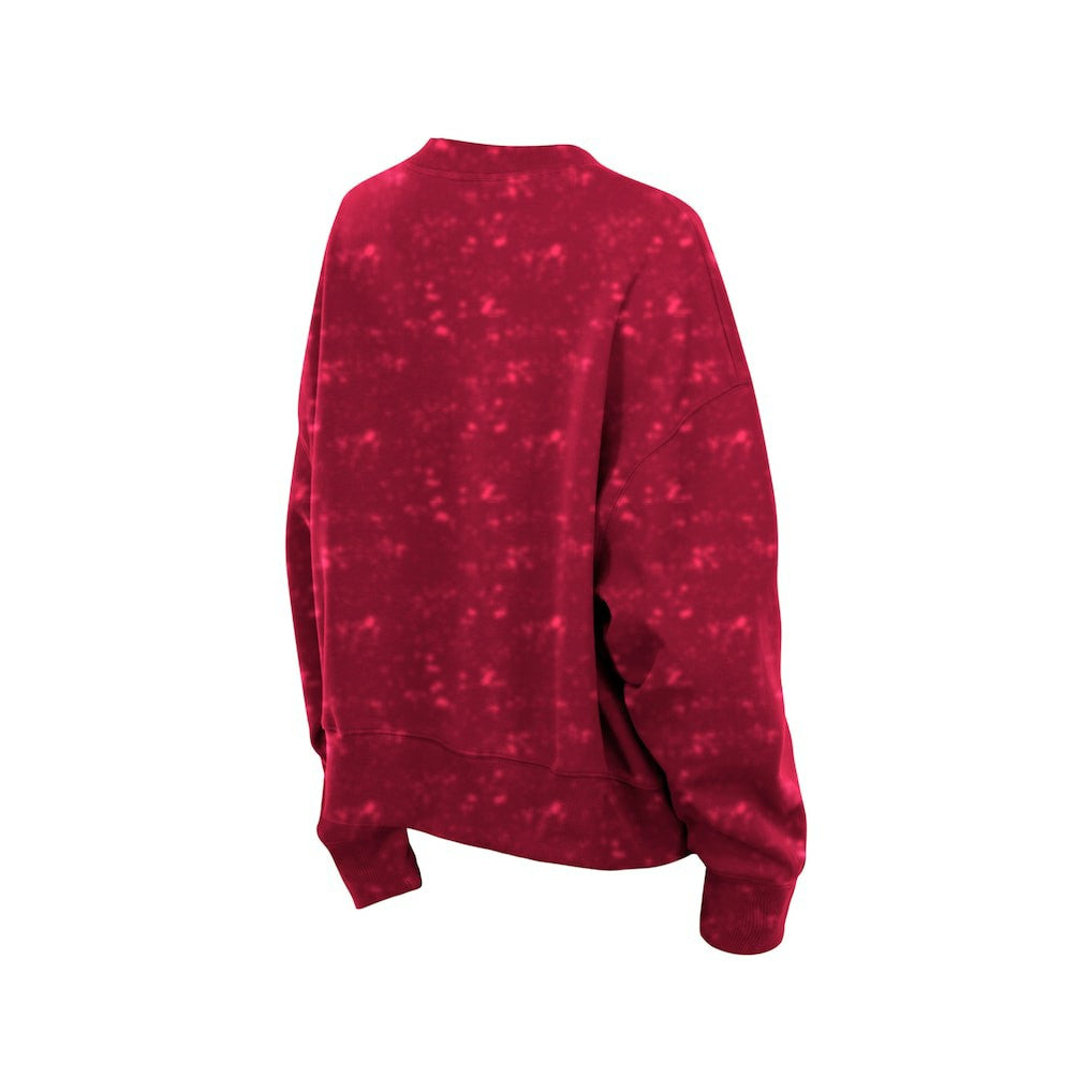 Cleveland Cavaliers Women's Throwback Collection Mineral Wash Crewneck Sweatshirt sale - Wine | New Era cheap